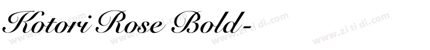 Kotori Rose Bold字体转换